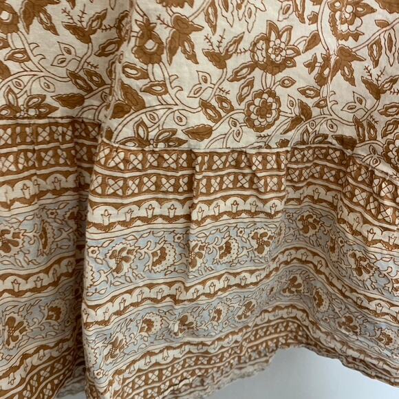 Cleobella Rosy Mini Brown Orange Floral Dress Womens Large - Picture 11 of 16